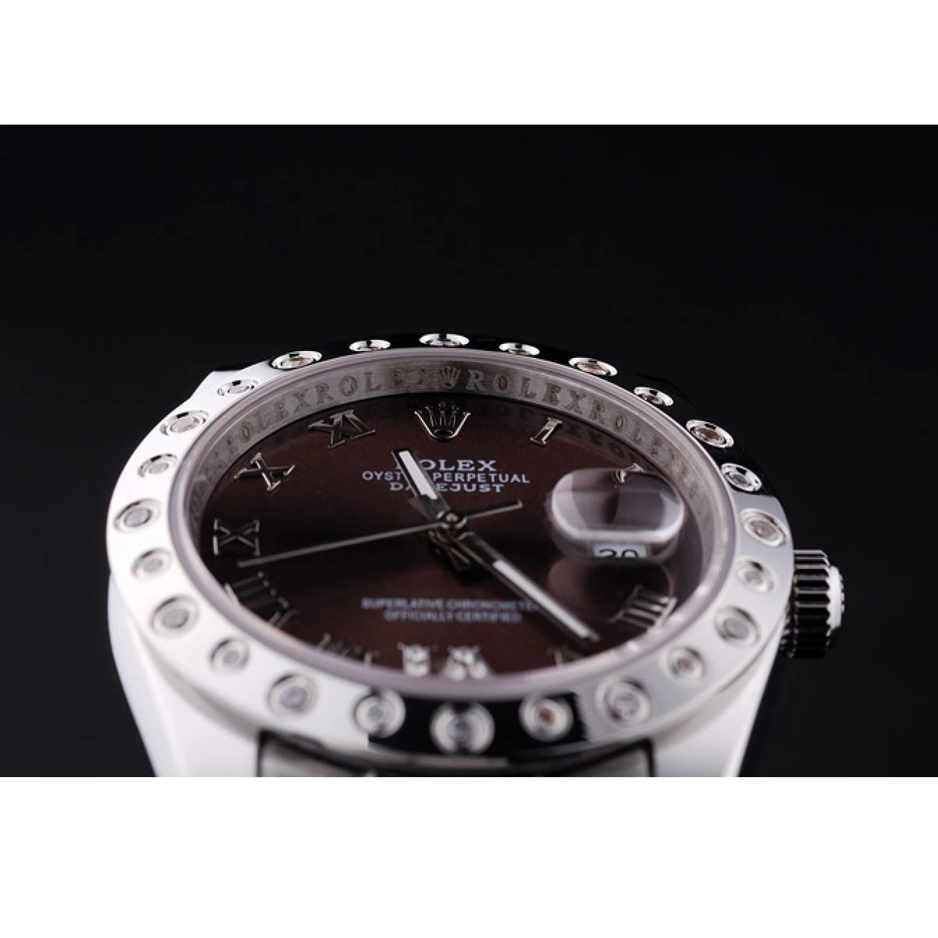 MiroTime 0717 Rolex Datejust Diamond Bezel Brown Dial 7466